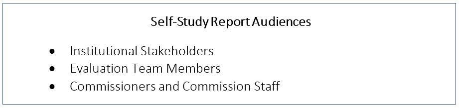 Self-Study Report Audiences