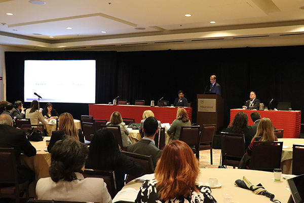 Vice President Dr. Kushnood Haq was among the presenters that included Executive Assistant to the Vice Presidents Ms. Diana Bonner and Vice President Dr. Stephen Pugliese at a deep dive workshop on working with the Commission that followed the Town Hall.