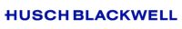 Husch Blackwell logo. Blue font with white background.